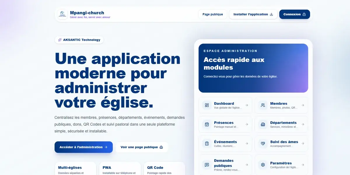Mpangi-church application de gestion d’église